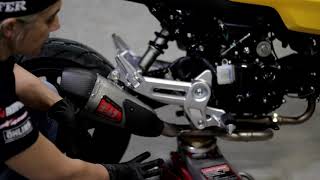 Completely Transform the REAR of your 2022 Grom RR Ohlins Shock Install Video  HardRacingcom HO047 [upl. by Arimlede]