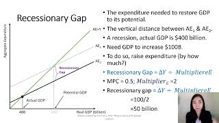 Aggregate Expenditure 13 A Recessionary Gap [upl. by Franni]