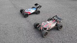 Arrma Typhon 6s BLX VS Arrma Typhon 6s TLR Tuned street race [upl. by Lednem]