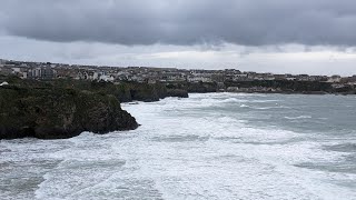 Newquay during Storm Babet  211023 [upl. by Aneleh]