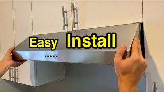 How to install kitchen ductless range hood under the cabinet  easy way [upl. by Cathey]