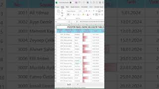 Excelde Tablo Başlığı Oluşturma Nasıl Yapılır shorts excel exceltricks [upl. by Gilberto102]