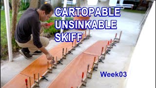 Easy to build Unsinkable Skiff CarTopable and FamilyFriendly Carries 3 Adults OZ Goose week03 [upl. by Teague]