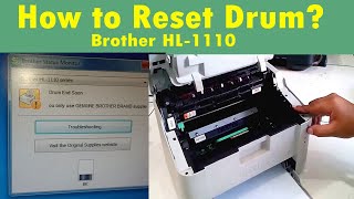 HOW TO RESET DRUM BROTHER HL1110  quotDrum End Soon quot problem Solved on brother HL1110 Printer [upl. by Wolenik]