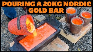 20 KG Nordic Gold Ingot from scrap  ASMR Metal Melting  Trash To Treasure  BigStackD 44LB Bar [upl. by Cristabel854]