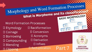 Morphology and Word Formation Processes Morpheme and its classification Morphology In Comskill [upl. by Daberath113]