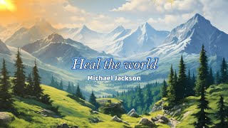 Michael Jackson  Heal the world Lyrics  AI Graphic Design [upl. by Neukam435]