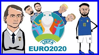 UEFA EURO 2020  LITALIA  PARODIA CARTOON  Parte 1 [upl. by Gardol850]