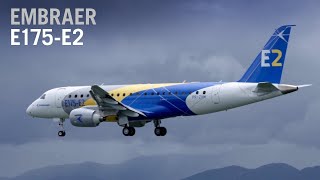 Embraer’s E175E2 Airliner Makes First Flight – AIN [upl. by Hearsh339]