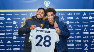 TYLER ADAMS INTERVIEWS WESTON MCKENNIE 😂 LEEDS UNITED FIRST INTERVIEW [upl. by Seka]