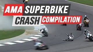 AMA Superbike Crash Compilation [upl. by Aremat]