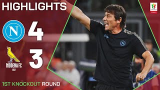 NAPOLIMODENA 43 AP  HIGHLIGHTS  Conte debuts with a win  Coppa Italia Frecciarossa 202425 [upl. by Zachary]