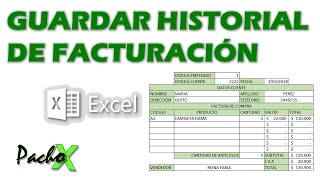 Como guardar el historial de facturación en Excel con una macro sencilla  Microsoft Excel [upl. by Bob40]