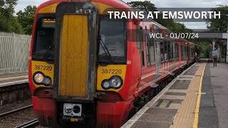 Trains at Emsworth EMS〡010724〡WCL 4K [upl. by Asiruam886]