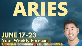 Aries  MAJOR BREAKTHROUGH EXPECT ENORMOUS CHANGE W FULL MOON 🙌💥JUNE 1723 Tarot Horoscope ♈️ [upl. by Rachelle385]