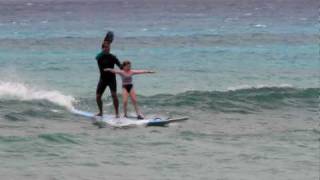 Hans Hedemann Surf Instructor Josh Reese Grabs His Hat While Surfing [upl. by Asserat]