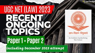 UGC NET DEC 2023 RECENT ONGOING TOPICS PAPER 1 PAPER 2 INCLUDING DECEMBER 2023 ATTEMPT [upl. by Lyris154]