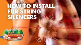 How to install fur string silencers traditional archery [upl. by Yovonnda]