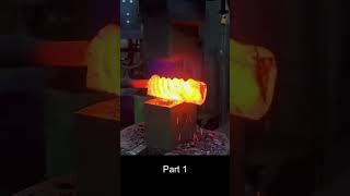 Forging a Damascus Steel Knife from Ball Bearings  Part 1 [upl. by Elletsyrc]