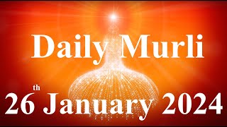 Daily Murli English 26 January 2024daily English murlimurli in EnglishEnglish murli todayMurli [upl. by Yde931]