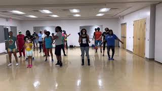 TRACKSTAR 305 Line Dance by the Miami Gardens DropNJam Steppers [upl. by Lukin]