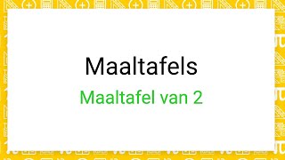 De maaltafel van 2  Oefeningen op de Maaltafel van 2  Rekenen voor het 2de leerjaar [upl. by Dougy]