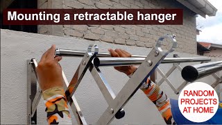 Project Mounting a retractable clothes hangers [upl. by Nnovahs]