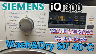 Siemens IQ300 WD14H320GB02 Washer Dryer  WashampDry 60 40ºC [upl. by Kazimir49]