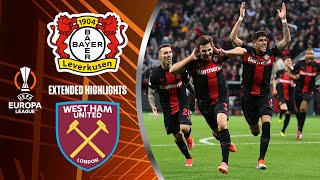 Bayer Leverkusen vs West Ham Extended Highlights  UEL QuarterFinals 1st Leg  CBS Sports Golazo [upl. by Gayn]