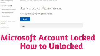 microsoft account unlocked kaise kaisemicrosoft account locked how to unlockmicrosoftacnt locked [upl. by Shawn182]