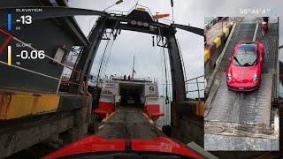 Taking Seatran Ferry Ride 🛳💨 From Donsak to Koh Samui 🏖  BMWCM DOTY 🛣 ★2023 Siam Drive★ ★4K★ [upl. by Aniraad]