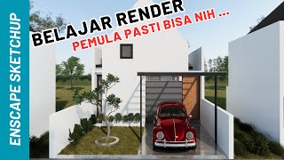 Sketchup Enscape Exterior  Facade House ENSCAPE TUTORIAL 2 [upl. by Eigna741]