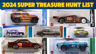 UPDATED 2024 Hot Wheels Super Treasure Hunts 🔥 And 2025 Sneak Peeks [upl. by Dyan549]