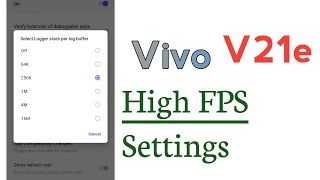 Vivo V21e High FPS Settings Use [upl. by Weidar]