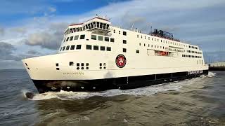 Isle of Man Steam Packet Co Manxman Depart Heysham Harbour 19012024 [upl. by Eohce648]