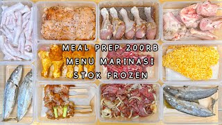 MEAL PREP DUA MINGGU 200RIBUFOOD PREPARATIONPROTEIN STOKYAKITORIKATSU AYAM MADU OVENTERIYAKI [upl. by Htidirrem]