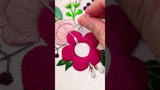 Beautiful Dahlia flower Embroidery Starter Kit for Beginners [upl. by Reifnnej]