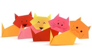 Origami Tiere Falten  04 Katze kitten [upl. by Cruickshank]