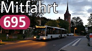 Mitfahrt  MercedesBenz Citaro O530 Facelift G  Linie 695  S Hauptbahnhof  AltGolm [upl. by Akceber]