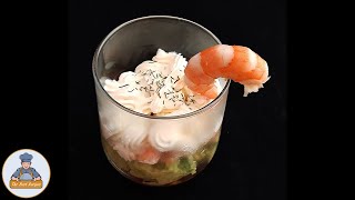 Verrines Avocats Crevettes Fromage Frais  Recette Facile [upl. by Nahtanod]