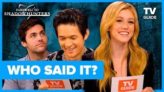 Shadowhunters Cast Plays Who Said It  Farewell to Shadowhunters [upl. by Wye]