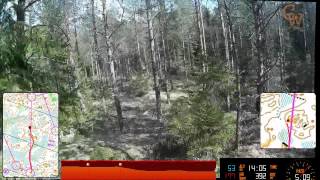 Headcam GPS Orienteering Video Uppsala möte 2014 [upl. by Anicart]