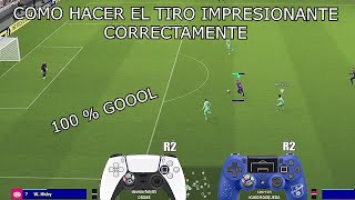 TUTORIAL COMO HACER EL TIRO IMPRESIONANTE CORRECTAMENTE efootball 2023 efootball 2024 [upl. by Lorolla]