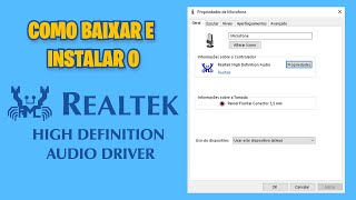 Como Instalar o Driver Realtek High Definition Audio no Windows 10 e 11 [upl. by Amikat368]