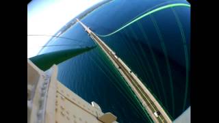 Windy Mackinac Bridge [upl. by Cosimo]