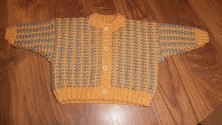 Tuto tricot layette gilet bébé 3 mois expliqué au fur et à mesure du diaporama [upl. by Berg245]