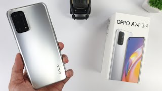 Oppo A74 5G Unboxing  HandsOn Design Unbox AnTuTu Benchmark Set Up new Camera Test [upl. by Eiramacissej909]