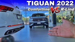 Volkswagen Tiguan RLine vs Comfortline 2022  DIFERENCIAS [upl. by Anivlek]