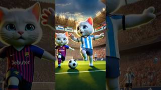 Kitten is a talented footballer but he got badly injured 🙀catlovers kittten cat aicat cutecat [upl. by Magbie]