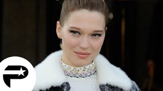 Fashion week  Lea Seydoux pétillante au défilé Miu Miu [upl. by Dayiz]